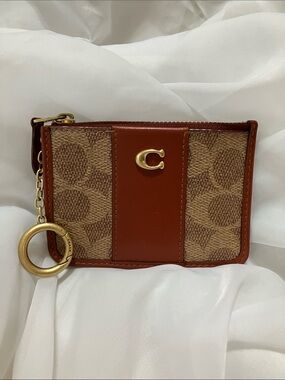 Signature Canvas Skinny Mini ID Case